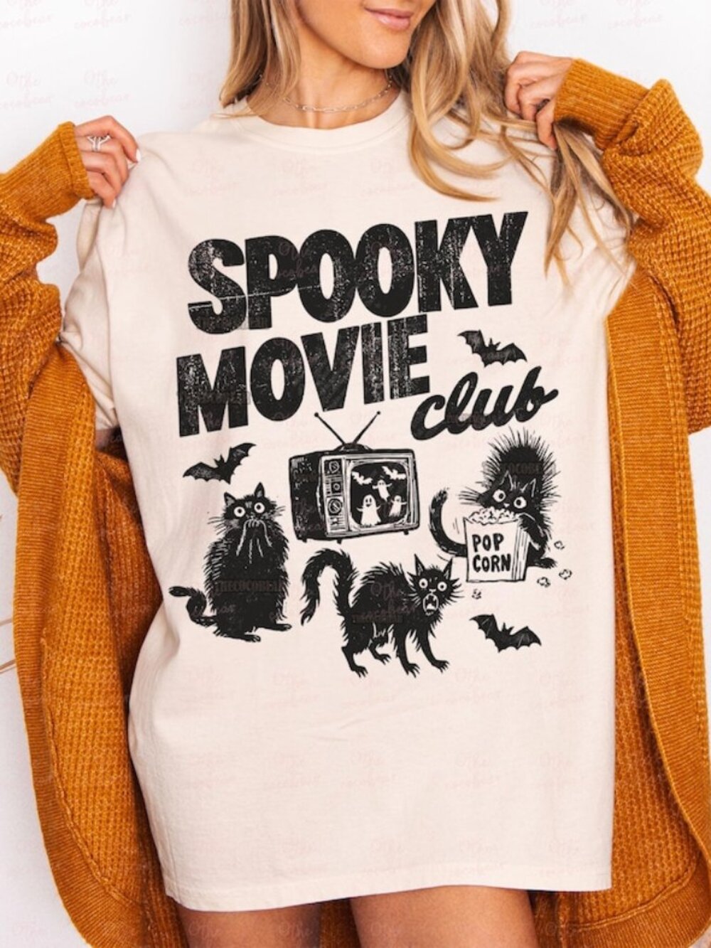 Spooky Movie Club Shirt, Black Cat Party T-Shirt